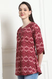 Magenta Cotton Tie Die Printed Tunic