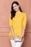 Mustard  Pure Cotton Printed Tunic