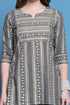 Grey Pure Cotton Jaipuri Printed Tunic