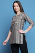 Grey Pure Cotton Jaipuri Printed Tunic