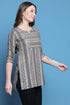 Grey Pure Cotton Jaipuri Printed Tunic