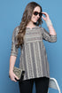Grey Pure Cotton Jaipuri Printed Tunic