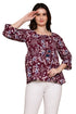 Serene Petal Couture Cotton Jaipuri Printed Short Top