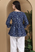 Coastal Floral Chic Cotton Jaipuri Printed Short Top