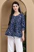 Coastal Floral Chic Cotton Jaipuri Printed Short Top