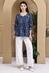 Coastal Floral Chic Cotton Jaipuri Printed Short Top