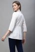 Off White Pure cotton Embroidered Short Top