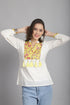 White & Yellow Pure Cotton Floral Printed Short Top