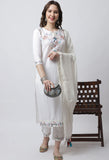 Pure Cotton Hand Work Kurta Set With Dupatta