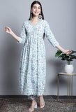Pure Cotton Jaipuri Printed And Embroidered Kurta Set With Dupatta