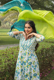 Pure Cotton Jaipuri Printed & Embroidered Kurta Set With Dupatta