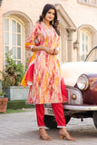 Multicolor Viscose Rayon Embroidered Straight Kurta & Pant With Dupatta