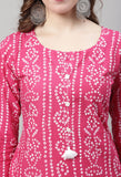 Pink Cotton Printed Salwar Suit