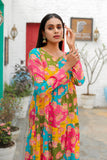 Multicolor Viscous Digital Printed Gown With Dupatta