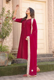 Pink Poly Silk Solid Kurta Set With Dupatta