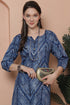Women's Cotton Blend Foil Printed Kurti
