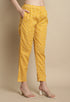 Yellow & Orange Cotton Blend Jaipuri Printed Kurta With Pant & Dupatta
