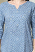Grey And White  Pure Cambric Cotton Printed Kurta Set With Dupatta