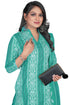Sea Green Cotton Blend Embroidered Unstitched Salwar Suit Material
