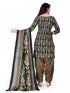 Green & Beige Cotton Blend Printed Unstitched Salwar Suit Material