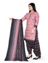 Mauve Cotton Blend Printed Unstitched Salwar Suit Material