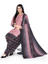 Mauve Cotton Blend Printed Unstitched Salwar Suit Material