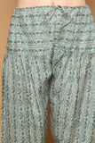 Sea Green Cotton Blend Printed Readymade Patiala Salwar Suit