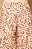 Maroon Cotton Blend Printed Readymade Patiala Salwar Suit