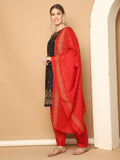 Black Cotton Blend Printed Readymade Patiala Salwar Suit