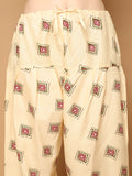 Maroon Cotton Blend Printed Readymade Patiala Salwar Suit