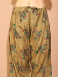 Green Cotton Blend Printed Readymade Patiala Salwar Suit