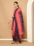 Gajari Pink Cotton Blend Printed Readymade Patiala Salwar Suit