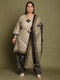 Beige Cotton Blend Printed Plus Size Ready to Wear Patiala Salwar Suit