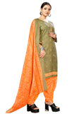 Mahendi Green  Cotton Blend Printed Readymade Patiala Salwar Suit