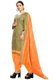 Mahendi Green  Cotton Blend Printed Readymade Patiala Salwar Suit