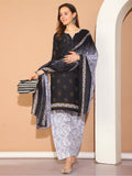 Black Cotton Blend Printed Readymade Patiala Salwar Suit