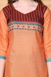 Rajnandini Light Orange Cotton Blend Printed Ready to Wear Patiala Salwar Suit