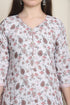 White Cotton Blend Printed Ready to Wear Patiala Salwar Suit