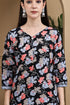 Black Cotton Blend Printed Ready to Wear Patiala Salwar Suit