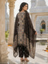 White Cotton Blend Printed Ready to Wear Patiala Salwar Suit