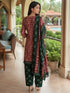 Maroon Cotton Blend Geometric Printed Ready to Wear Patiala Salwar Suit