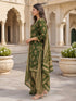Mahendi Green Cotton Blend Printed Ready to Wear Patiala Salwar Suit