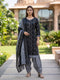 Black Cotton Blend Printed Ready to Wear Patiala Salwar Suit