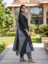 Black Cotton Blend Printed Ready to Wear Patiala Salwar Suit