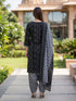 Black Cotton Blend Printed Ready to Wear Patiala Salwar Suit