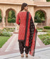 Red Cotton Blend Printed Ready to Wear Patiala Salwar Suit