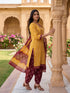 Yellow Cotton Blend Printed Ready to Wear Patiala Salwar Suit