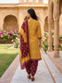 Yellow Cotton Blend Printed Ready to Wear Patiala Salwar Suit