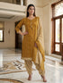 Mustard Cotton Blend Printed Ready to Wear Patiala Salwar Suit