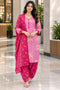 Baby Pink Cotton Blend Printed Ready to Wear Patiala Salwar Suit